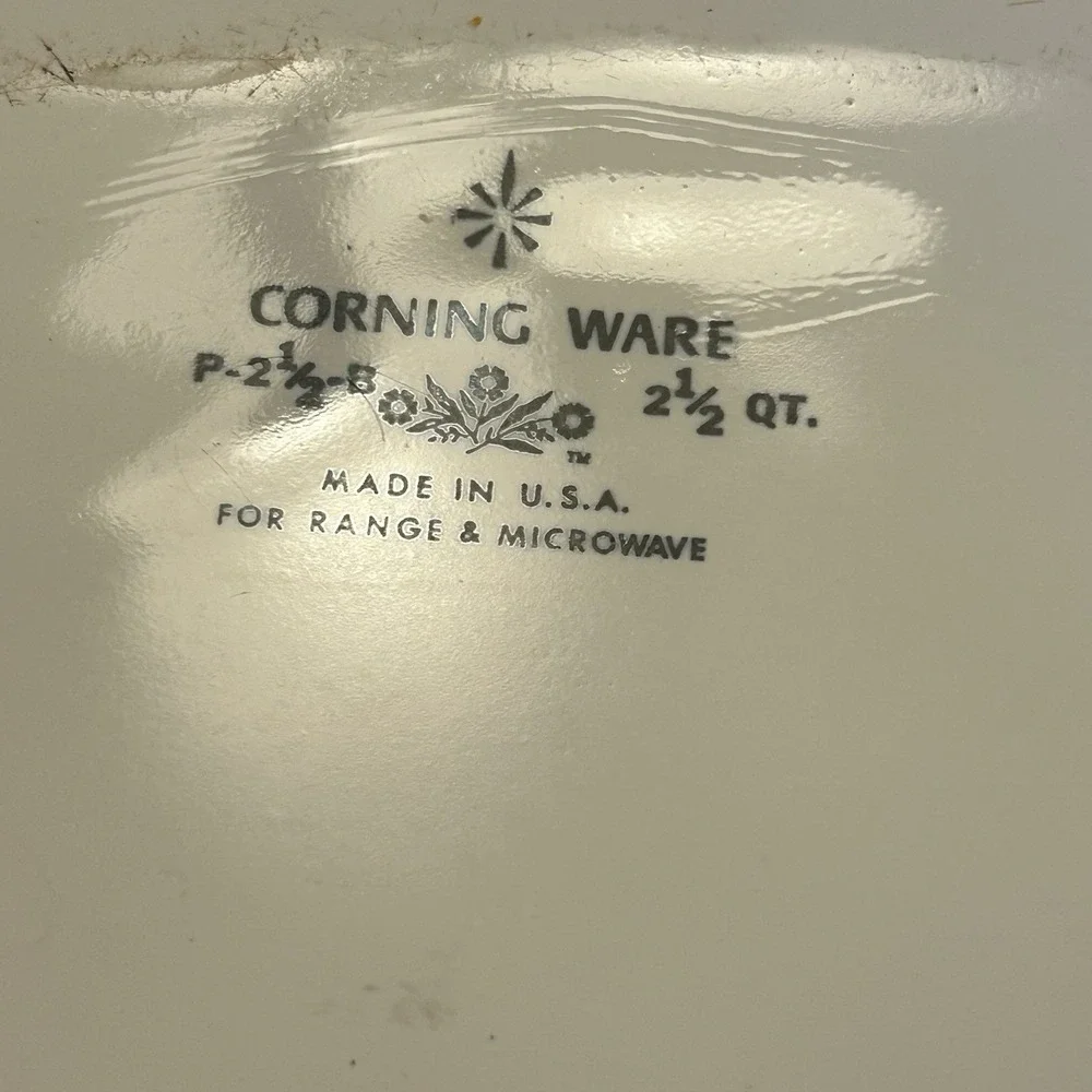 Corning Ware P-2 1/2-B 2.5 Qt Casserole Baking Dish‎ Vtg Blue Cornflower No Lid